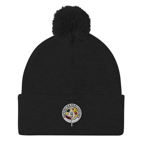 STK Colorful Logo Pom-Pom Beanie