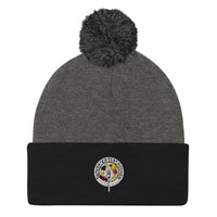STK Colorful Logo Pom-Pom Beanie