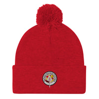 STK Colorful Logo Pom-Pom Beanie