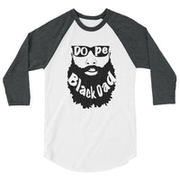 Dope Black Dad (Bald) 3/4 sleeve raglan shirt