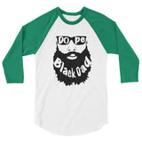 Dope Black Dad (Bald) 3/4 sleeve raglan shirt