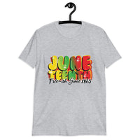 Juneteenth Free Ish Bubble Letter Short-Sleeve Unisex T-Shirt