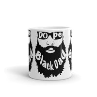 Dope Black Dad _ Bald White glossy mug