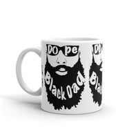 Dope Black Dad _ Bald White glossy mug