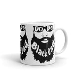 Dope Black Dad _ Bald White glossy mug