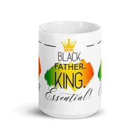 Black Father Essential White glossy mug