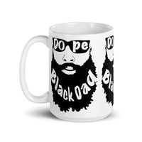 Dope Black Dad _ Bald White glossy mug