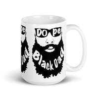 Dope Black Dad _ Bald White glossy mug